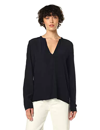 Tommy Hilfiger Viscose Solid V-NK Blouse LS Camicia