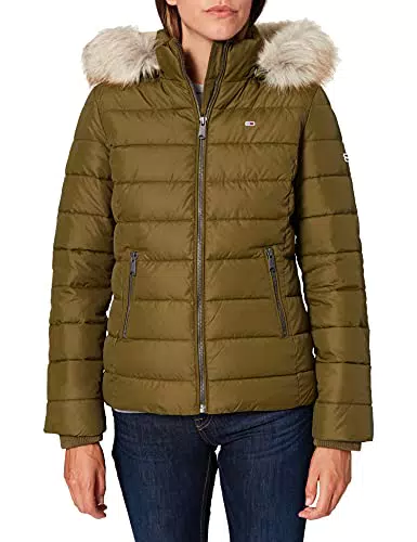 Tommy Jeans TJW Essential Hooded Jacket Giacca, Northwood Olive