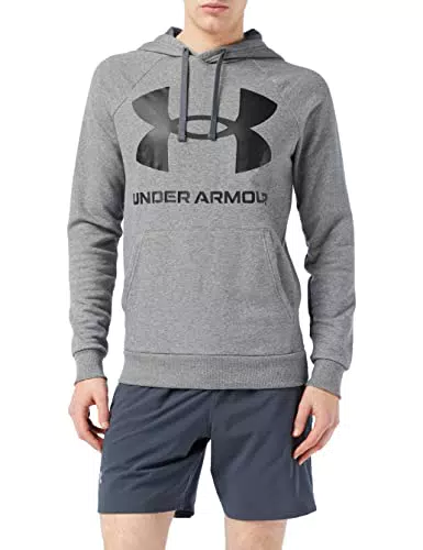 Under Armour, Maglietta da Uomo Rival in Pile con Logo Grande