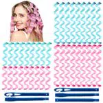 36 pezzi Bigodini Kit per lo styling Rulli per capelli ondulati d'acqua Senza spirale di calore Rulli bigodino per capelli Migic per la maggior parte dei tipi di acconciature con ganci per capelli