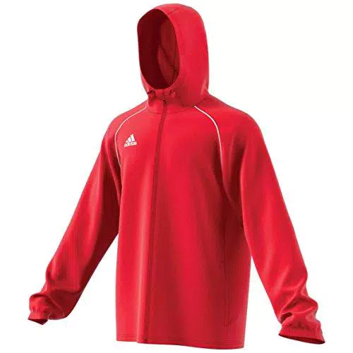 Adidas Core18 Rain Jacket, Uomo, Power Red/White, XL