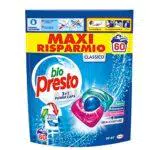 Bio Presto Power Caps Classico, Confezione Da 60 Lavaggi