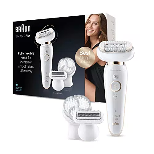 Braun Silk-épil 9 Flex Depilatore Donna Epilatore con Testina Flessibilepazzola Pulizia Viso Inclusa