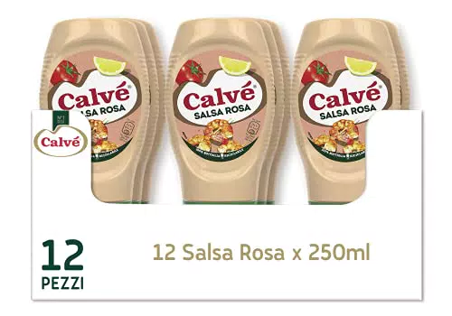 Calvé Salsa Rosa, 12 Pezzi da 250 ml, Salsa con Pomodorini Freschi Italiani