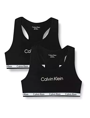 Calvin Klein 2PK Bralette Reggiseno, Pvhblack/Pvhblack