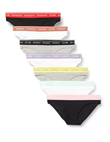 Calvin Klein 7PK Intimo in Stile Bikini, Gry Heather_Black_Coloured WB