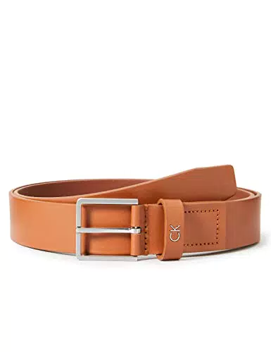Calvin Klein Formal Belt 3.5 cm, Cintura, Uomo, 85, Marrone