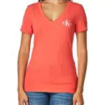 Calvin Klein Jeans T-Shirt con Scollo a V con Logo monogramma