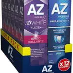 Dentifricio AZ 3D White Luxe & Pro Expert, con Azione Sbiancante Denti, 12 pezzi