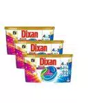 Dixan Discs Multicolor Detersivo Lavatrice Predosato in Capsule per Capi Colorati 4 in 1 - 3 x 36 Lavaggi