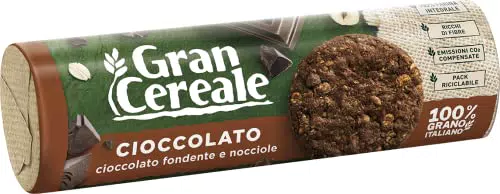 Gran Cereale Biscotti Gran Cereale al Cioccolato, Biscotti dal Gusto Pieno Ricchi di Fibra e Fosforo - 230 g
