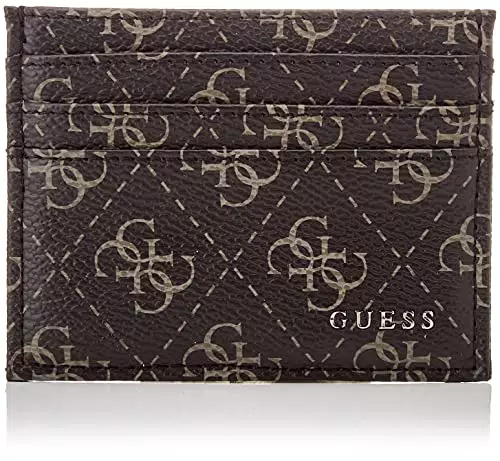 Guess VEZZOLA Card Case, Portafogli Uomo, Black, Unica