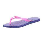 Havaianas Slim Logo, Infradito Donna, Blu/Rosa