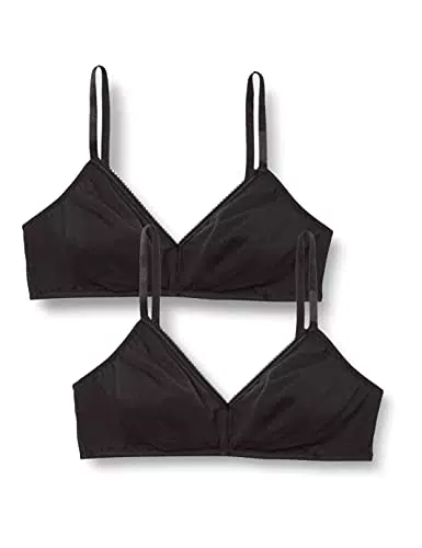 Iris & Lilly Brassière in Cotone Donna, Pacco da 2