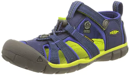 KEEN Seacamp 2 Cnx Sandali, Unisex - Bambini, Blue Depths/Chartreuse
