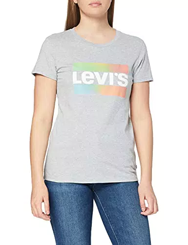 Levi's The Perfect Tee Maglietta, Sptwr Logo Gradient Starstruck Heather Grey