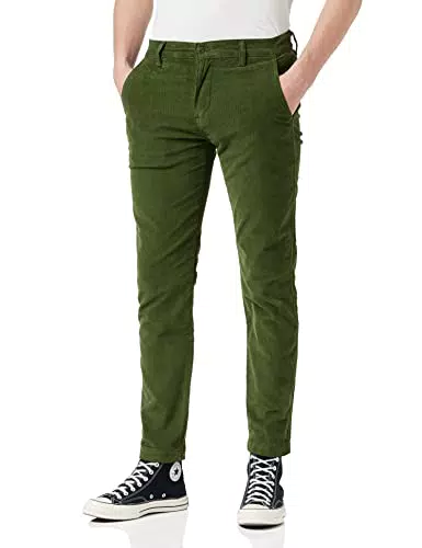 Levi's XX Chino Slim II Mossy Green 14W Cord GD Pataloni