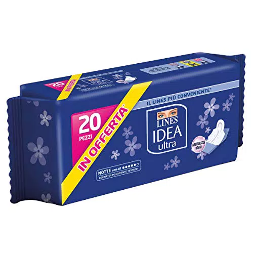 Lines Idea Assorbenti Ultra Notte, Confezione da 20 Pezzi