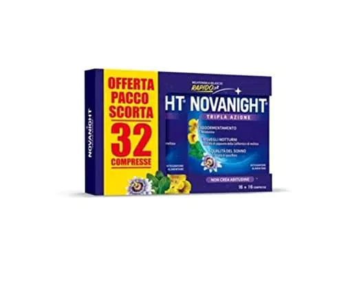 NOVANIGHT Tripla Azione, Integratore Alimentare, Melatonina