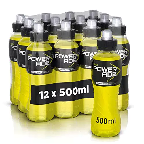 Powerade Citrus Sport Drink 12 Bottiglie da 500 ml, Bevanda Isotonica