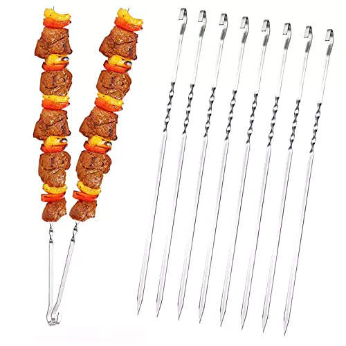Quantity Spiedini Acciaio Inox per Barbecue 10pcs 38cm Spiedi per Barbecue