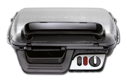 Rowenta Gr3060 Ultra Compact Comfort 600 Bistecchiera Elettrica Multifunzione, 2000 W, con Piastre in Alluminio Antiaderenti e Spia Cottura, Grill, Barbecue e Tostiera, Facile da Pulire