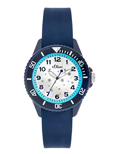 s.Oliver Time Orologio Analogico Quarzo Unisex Bambini con Cinturino in Silicone SO-3634-PQ