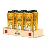 Schwarzkopf Gliss shampoo Olio Nutriente, lucentezza Naturale, Nutrimento e Morbidezza, per Capelli Fragili e Sfibrati, con Acido Oleico e Olio di Marula, Confezione da 6 Pezzi x 250 ml