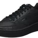 Skechers Sport Court 92carpe da Ginnastica Uomo, Black Leather/Black Trim