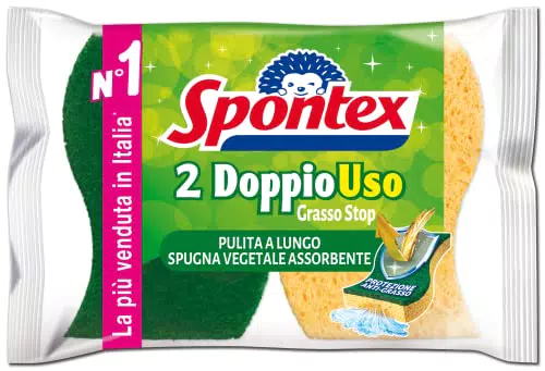 Spontex Doppiouso, Spugna Vegetale Assorbente, Anti Grasso