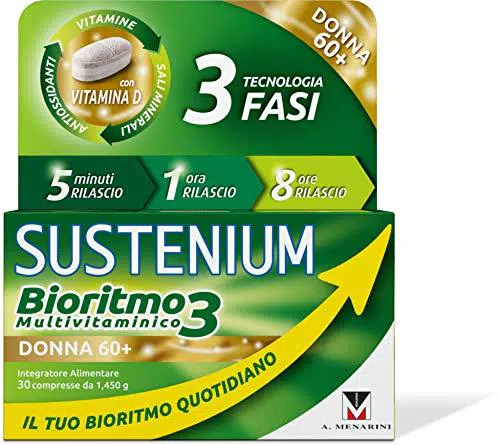 Sustenium Bioritmo3 Donna 60+ - Integratore Multivitaminico con Vitamina D