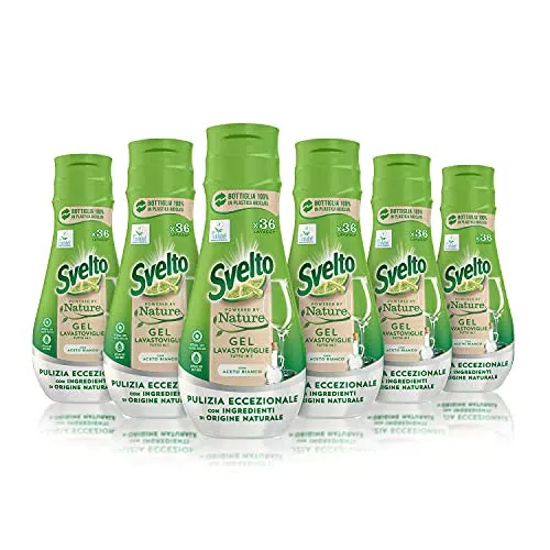Svelto Gel Lavastoviglie Ecolabel con Aceto, Confezione Risparmio