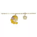 THUN - Bracciale da Donna con Segno Zodiacale Vergine - Oroscopo - Gioielli Donna - Ottone Placcato Oro e Ceramica