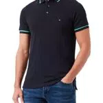 Tommy Hilfiger 1985 Tipped Slim Polo Camicia, Desert Sky