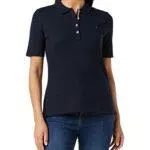 Tommy Hilfiger Regular Polo SS, Maglietta Polo, Donna Blu Scuro