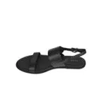 Tommy Hilfiger Round TH Flat Sandal, Bassi Donna, Nero