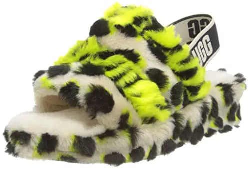 UGG Fluff Yeah Animalia, Pantofole Donna, Lime Chiave