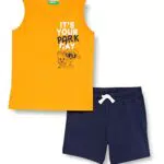 United Colors of Benetton Comp 3096GK002 Pantaloni, Arancione Blu 03D