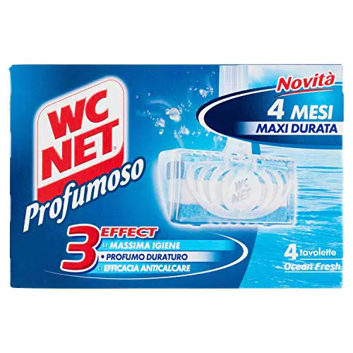 Wc Net - Tavoletta Profumoso 3 Effect, Fragranza Ocean Fresh, 4 Pezzi