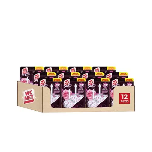 Wc Net - Tavoletta Style Active, Fragranza Pink Harmony, 24 pezzi