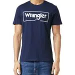 Wrangler T-Shirt con Logo, Blu Navy