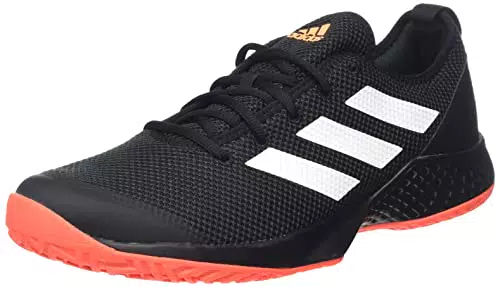 adidas Courtflash M, Scarpe da Tennis Uomo, Nucleo Nero/Bianco/Rosso Solare