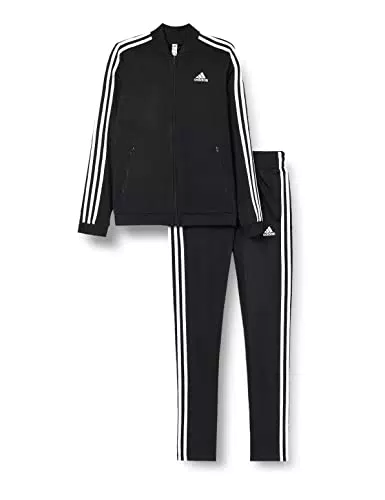 adidas Essentials, Tuta Sportiva Unisex-Adulto, Nero Bianco