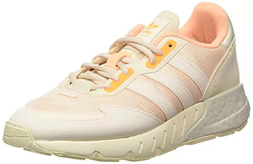 adidas ZX 1K Boost W, Scarpe da Ginnastica Donna, Wonder White/Wonder White/Acid Orange
