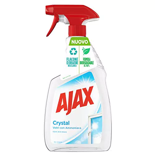 Ajax - Detersivo Crystal Clean, per Vetri, Con Ammoniaca
