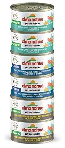 Almo Nature Cibo Umido per Gatti Adulti, 6 Lattine da 70 g