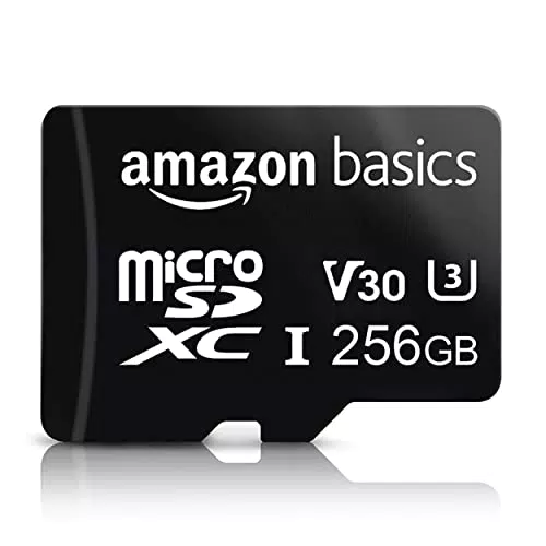 Amazon Basics Microsdxc, 256 Gb, Con Adattatore Sd, A2