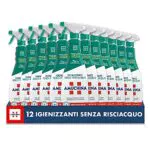 Amuchina Spray Igienizzante Senza Risciacquo, 12 Flaconi da 750 ml