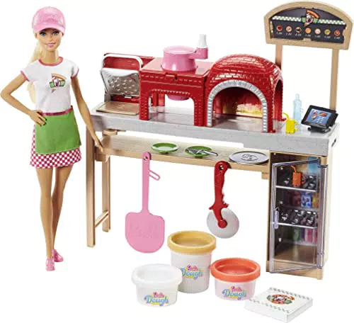 Barbie la Pizzeria con Bambola, Tavolo per Le Pizze