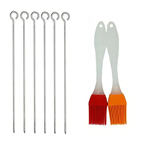 Binhai, spiedini per Barbecue e Kebab, Spazzola da Cucina in Silicone per Pasticceria e Barbecue